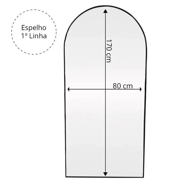 Full-Length Arch Mirror 170x80cm