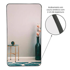 Full-Length Rectangular Mirror with Rounded Edges I 170x90cm