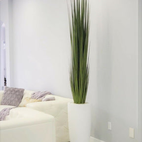 Jarrón Dax grande con hierba de junco