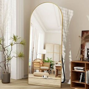 Large Pinterest Mirror with Support and Golden Frame