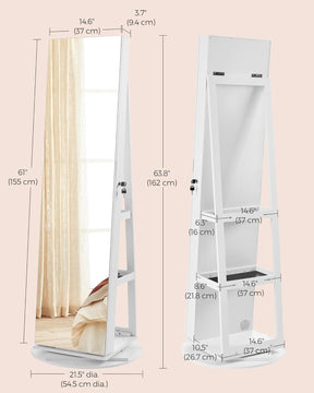 Mirror with Shelf and Jewelry Box