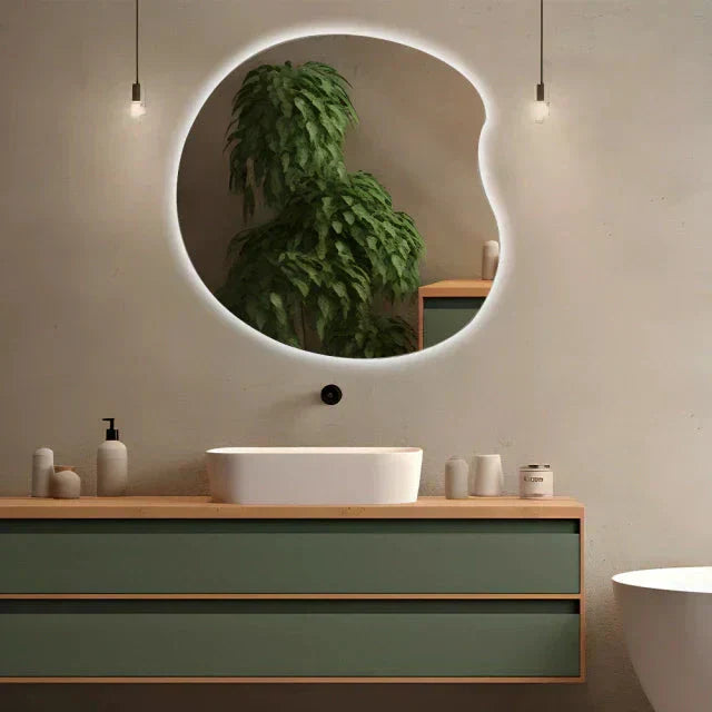 Organic Slim Mirror with LED 60x60cm