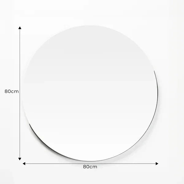 Round Mirror Giro 80 cm Black